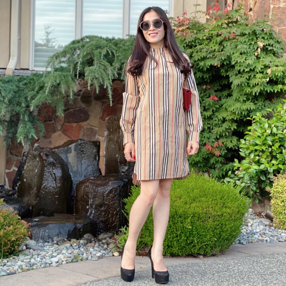 Burberry striped cotton dress - Picture 3 of 9